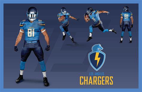 Los Angeles Chargers Uniform Redesigns on Behance