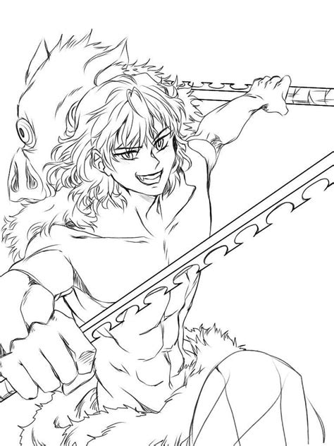 Inosuke Anime coloring page - Coloring pages 🎨