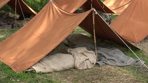 Military Tent Camp. The First World War. 1914-1918. Shot In 4K (ultra-high Definition (UHD)), So ...