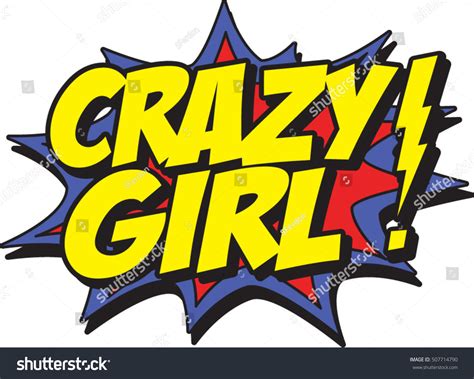 Crazy Girl Stock Vector (Royalty Free) 507714790 | Shutterstock