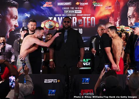 Josh Taylor And Teofimo Lopez Weigh-in: Taylor 139.8, Lopez 140 - Latest Boxing News Today