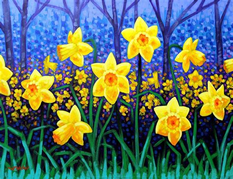 Daffodil Dance Painting by John Nolan