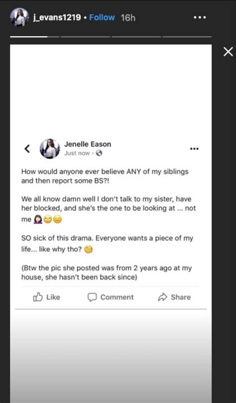 Jenelle Evans responds on Instagram after fake FB post: Sister Ashleigh ...