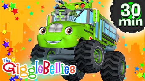 Wheels On The Bus 30 Minute Special! | Monster Trucks | GiggleBellies Nursery Rhymes - YouTube