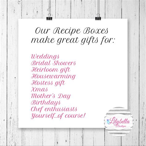 Personalized Recipe Box Acrylic Recipe Box Recipe Boxes - Etsy