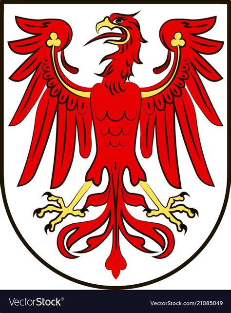 Coat of arms of Brandenburg, Germany, vector image. Brandenburg Germany, Imperial Eagle ...