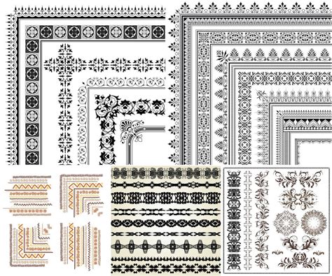 Borders vector clip art templates for illustrator • VectorPicFree ...