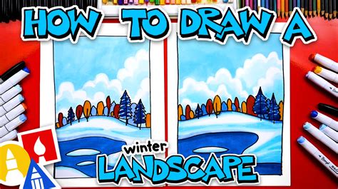 How To Draw A Winter Landscape - version 2