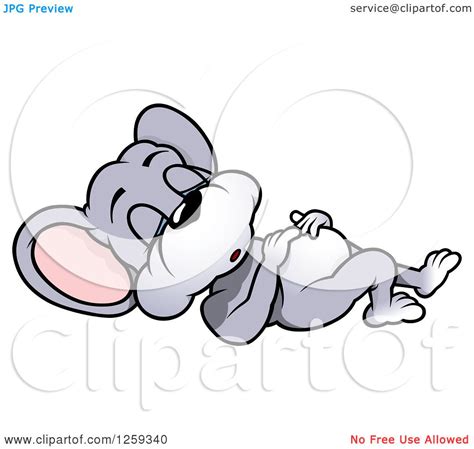 Clipart of a Sleeping Mouse - Royalty Free Vector Illustration by dero #1259340