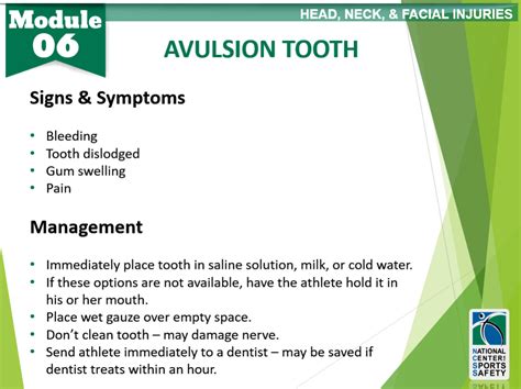 Avulsion Tooth – National Center for Sports Safety