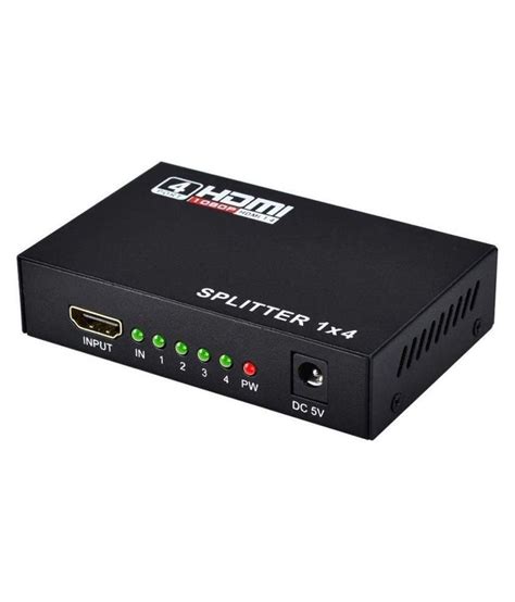 1x4 HDMI Splitter 4 Ports, HDMI Splitter 1 in 4 Out, Supports 3D 4K x 2K @30HZ Full HD 1080P ...