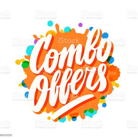 Combo Offers Vector Handwritten Lettering Banner Stock Illustration ...