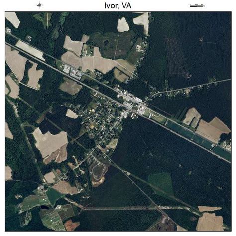 Aerial Photography Map of Ivor, VA Virginia