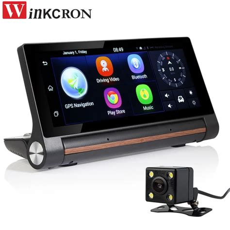 3G Car Dash Cam 7" DVR GPS Navigation Android 5.0 Bluetooth WiFi Dashboad DVR FHD 1080P Dual ...