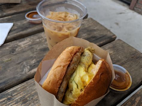 A delicious breakfast sandwich from Camellia Coffee Roasters in Sacramento, CA. : r/eatsandwiches