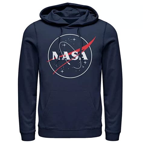 Men's NASA Outline Simple Logo Hoodie