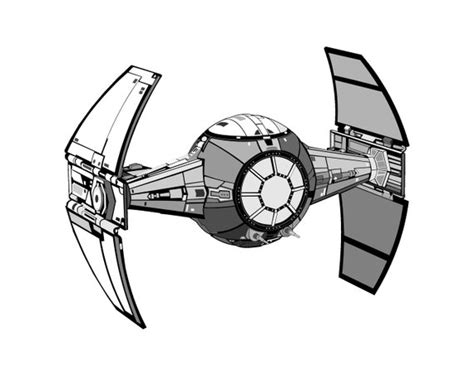 Star Wars Tie Fighter Vector Arts and Graphic Drawing - Etsy New Zealand