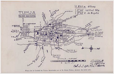 Juventud Orticiana (Anuario del Colegio José Joaquin Ortiz - Tunja): Plano de la ciudad de Tunja ...