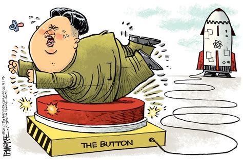 Political Cartoon International North Korea Kim Jong Un nuclear war ...