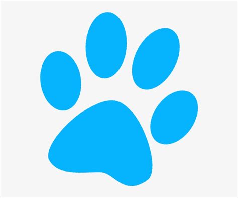 Paw Clipart Blue Dog - Blue Dog Paw Png - 618x696 PNG Download - PNGkit