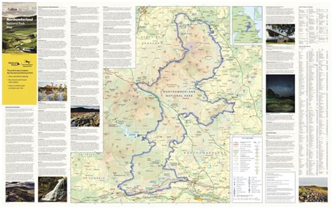 Northumberland National Park Map by Collins