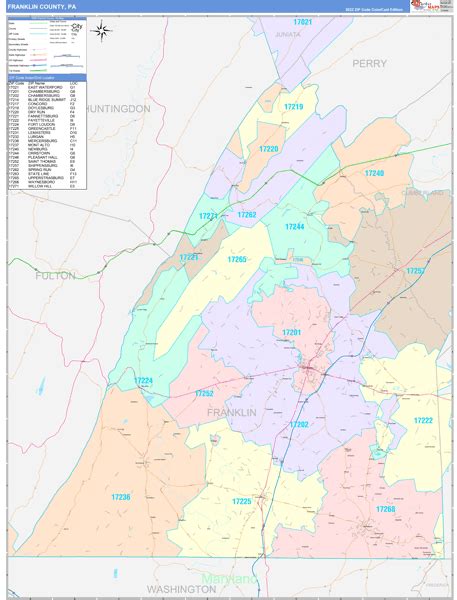 Maps of Franklin County Pennsylvania - marketmaps.com