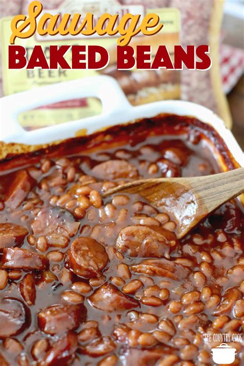 Easy Sausage Baked Beans - The Country Cook