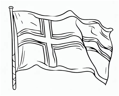 Printable Norway Flag coloring page - Download, Print or Color Online for Free