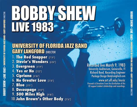 Bobby Shew "LIVE 1983" : Design & Project Management on Behance