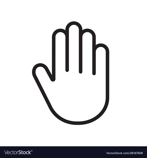 Human hand palm icon Royalty Free Vector Image