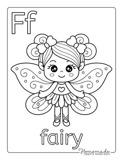 Free Printable Fairy Coloring Pages