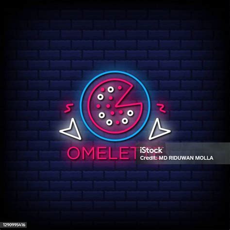 Omelette Neon Signs Style Text Stock Illustration - Download Image Now ...