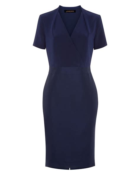 Jaeger Soft Tailored Dress in Blue (Navy) | Lyst