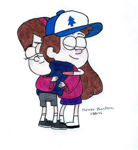 Gravity Falls Dipper and Mabel Sibling Hug by FlowerPhantom on DeviantArt