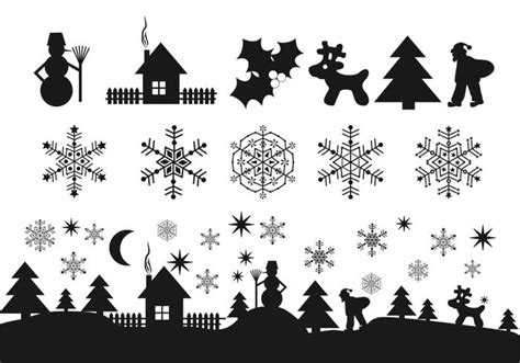 Black Christmas Icons Brush Pack - Free Photoshop Brushes at Brusheezy!