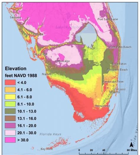 South Florida Elevation Map - Draw A Topographic Map