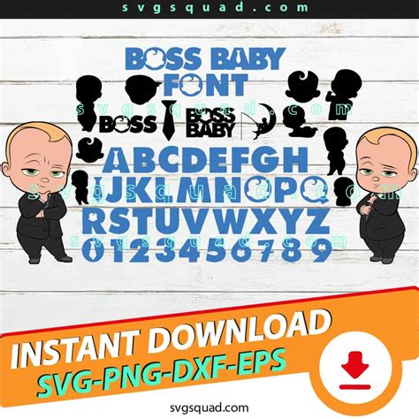 Boss Baby Font SVG, Boss Baby Boy SVG Bundle Clipart Png - SvgSquad