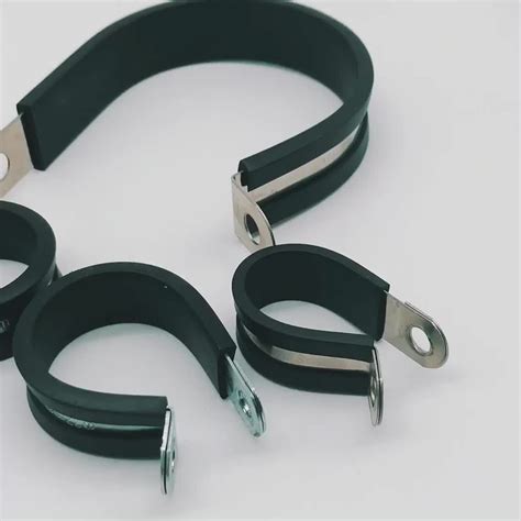 Rubber Lined P Clips High Quality Coated Pipe Clamps Types Of Hose ...