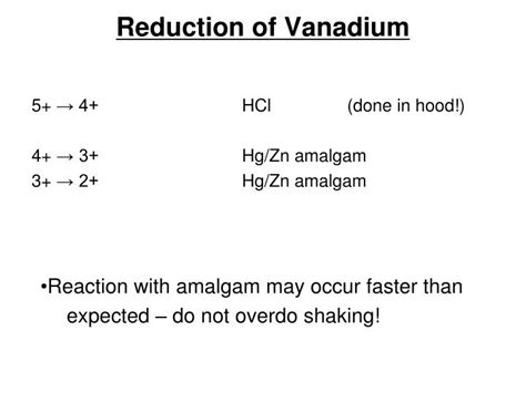 PPT - The Oxidation States of Vanadium PowerPoint Presentation - ID:4176570