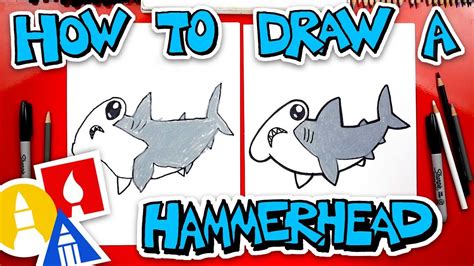 How To Draw A Cartoon Hammerhead Shark #49