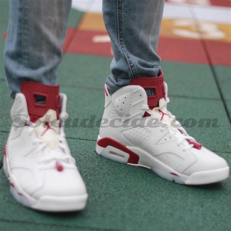 Air Jordan 6 "Maroon" - On-Feet Images - SneakerNews.com