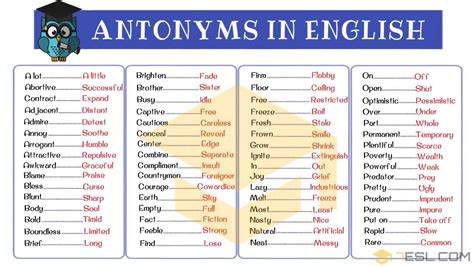 300+ Opposites (Antonyms) from A-Z with Great Examples • 7ESL