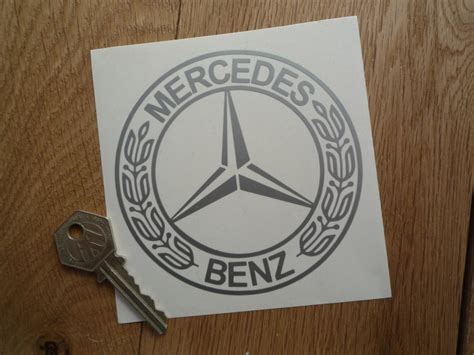 Mercedes Benz Garland Logo Cut Vinyl Sticker. 4".