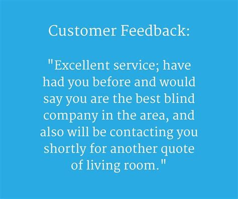 Excellent customer feedback: | Customer feedback, Best blinds, Excellence