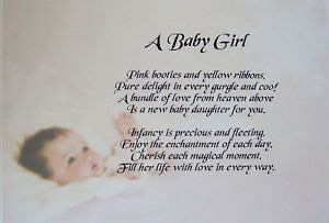 New Baby Girl Poems