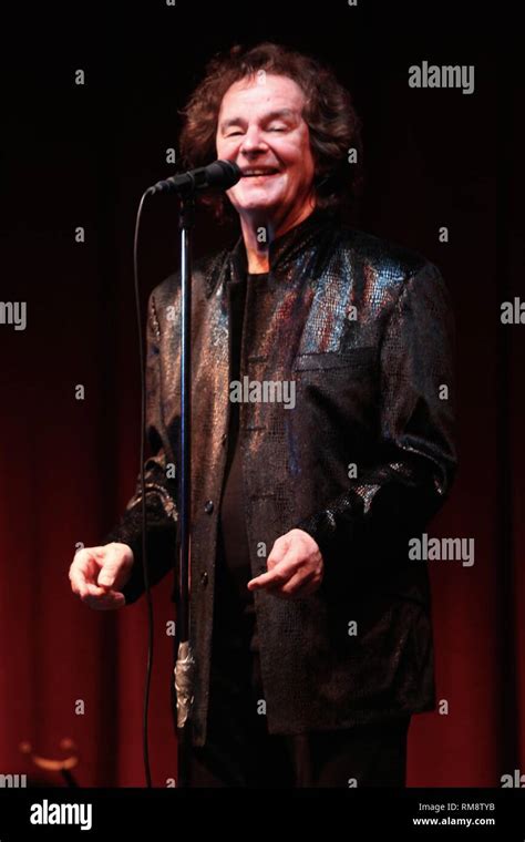 Singer and songwriter Colin Blunstone is shown performing on stage during a "live" concert ...