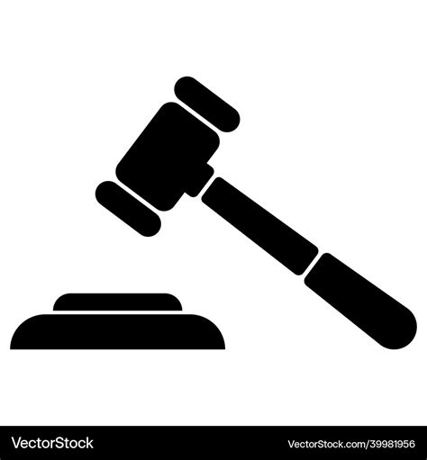 Judge hammer icon gavel law Royalty Free Vector Image