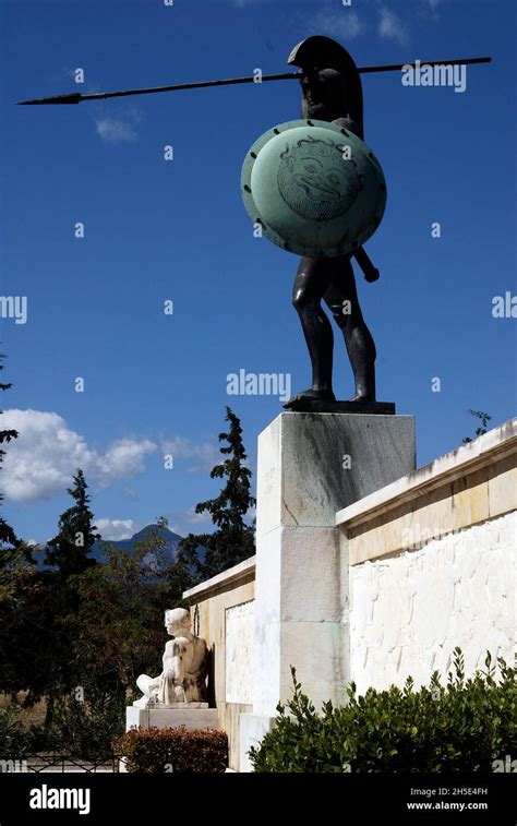 Greece Battle of Thermopylae Leonidas monument Stock Photo - Alamy