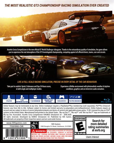 Assetto Corsa Competizione: GT4 Pack Box Shot for PC - GameFAQs