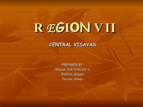 Region vii, central visayas Philippines